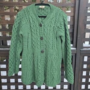 Irish Knit Wool Cardigan